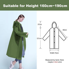 Regenponcho Unisex Wiederverwendbar 2 Stück Grün