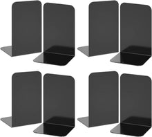 Metall-Buchstützen mit rutschfesten Gummiauflagen - Schwarz 20cm*14cm
