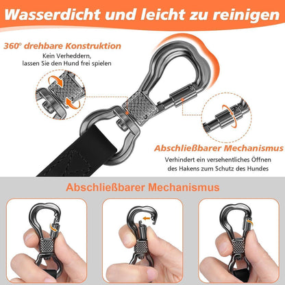 Wasserdichte Schleppleine für Hunde 10M mit abschließbarem Karabiner
