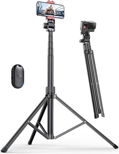 180cm Handy Stativ Smartphone Aluminium Stabil Fernauslöser