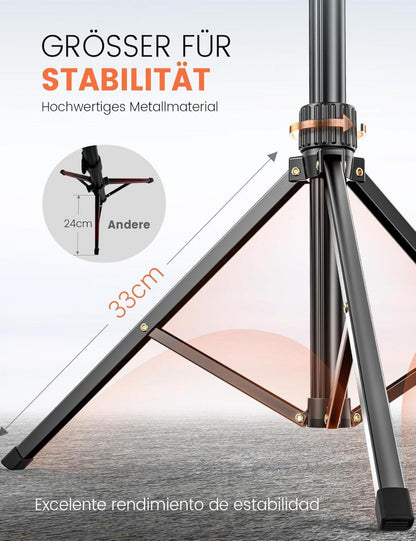 180cm Handy Stativ Smartphone Aluminium Stabil Fernauslöser