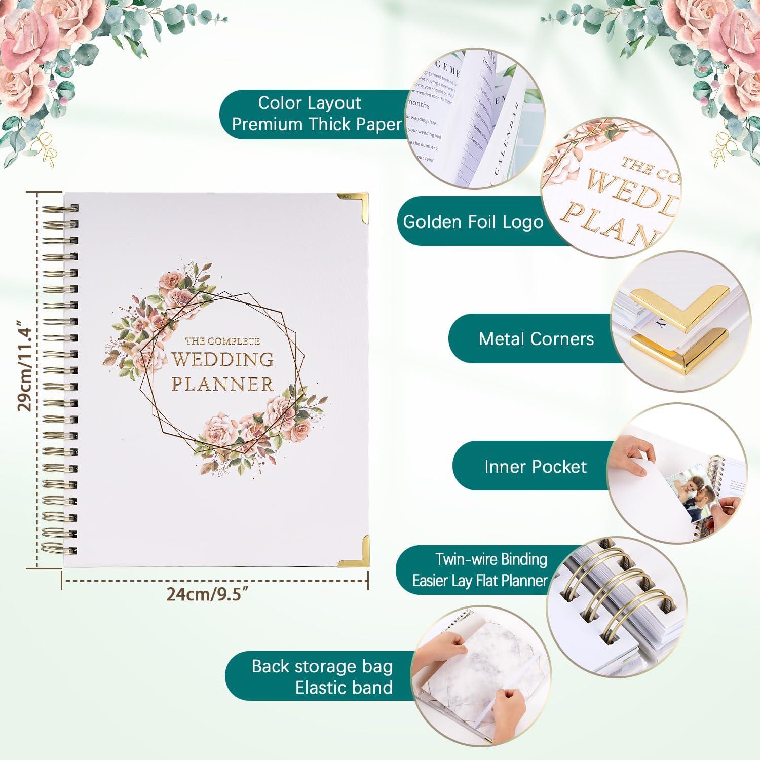 Hochzeitsplaner Buch Englische Version 188 S. Checkliste Zeitplan Geschenk