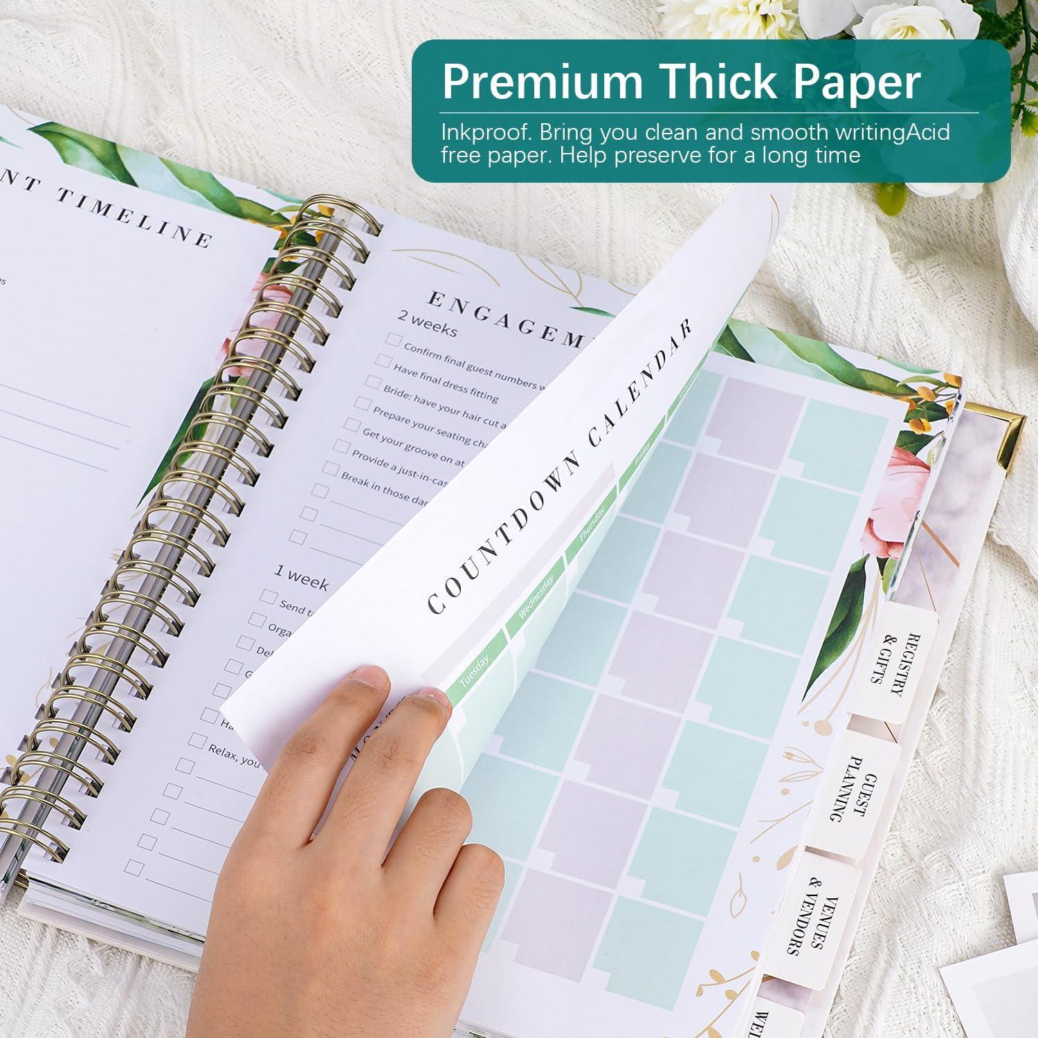 Hochzeitsplaner Buch Englische Version 188 Seiten Zeitplan Checklist Blume