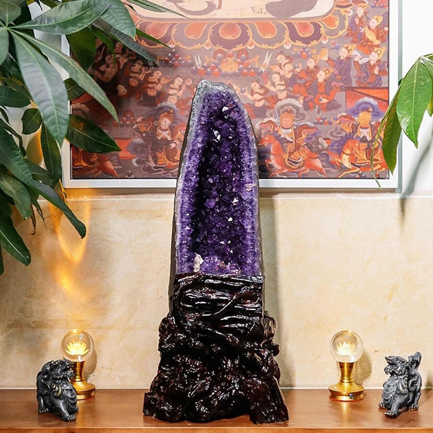 Amethyst Cluster Naturbelassene Geoden Dekoration 3. Auge 7.05lbs