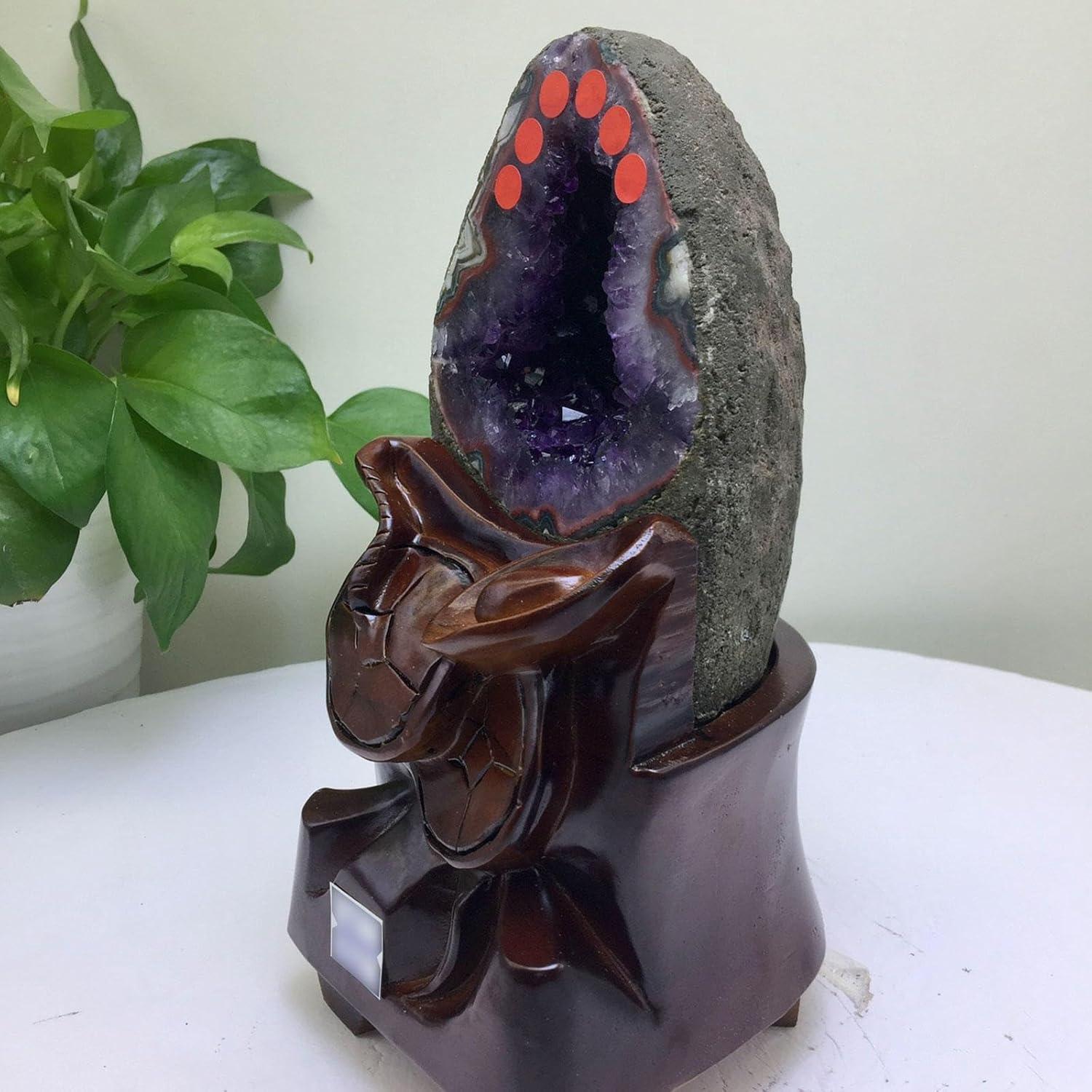 Natürlicher Amethyst-Quarz Cluster, Heilsteine, Geoden, 5.29lbs