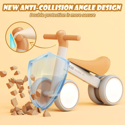 XJD Kinder Laufrad ab 1 Jahr Balance Bike ohne Pedal 4 Räder Jungen Mädchen