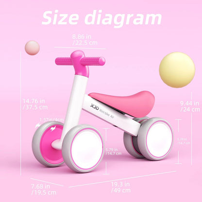 XJD Kinder Laufrad ab 1 Jahr, Balance Bike 10-24 Monate Baby, Spielzeug ohne Pedal