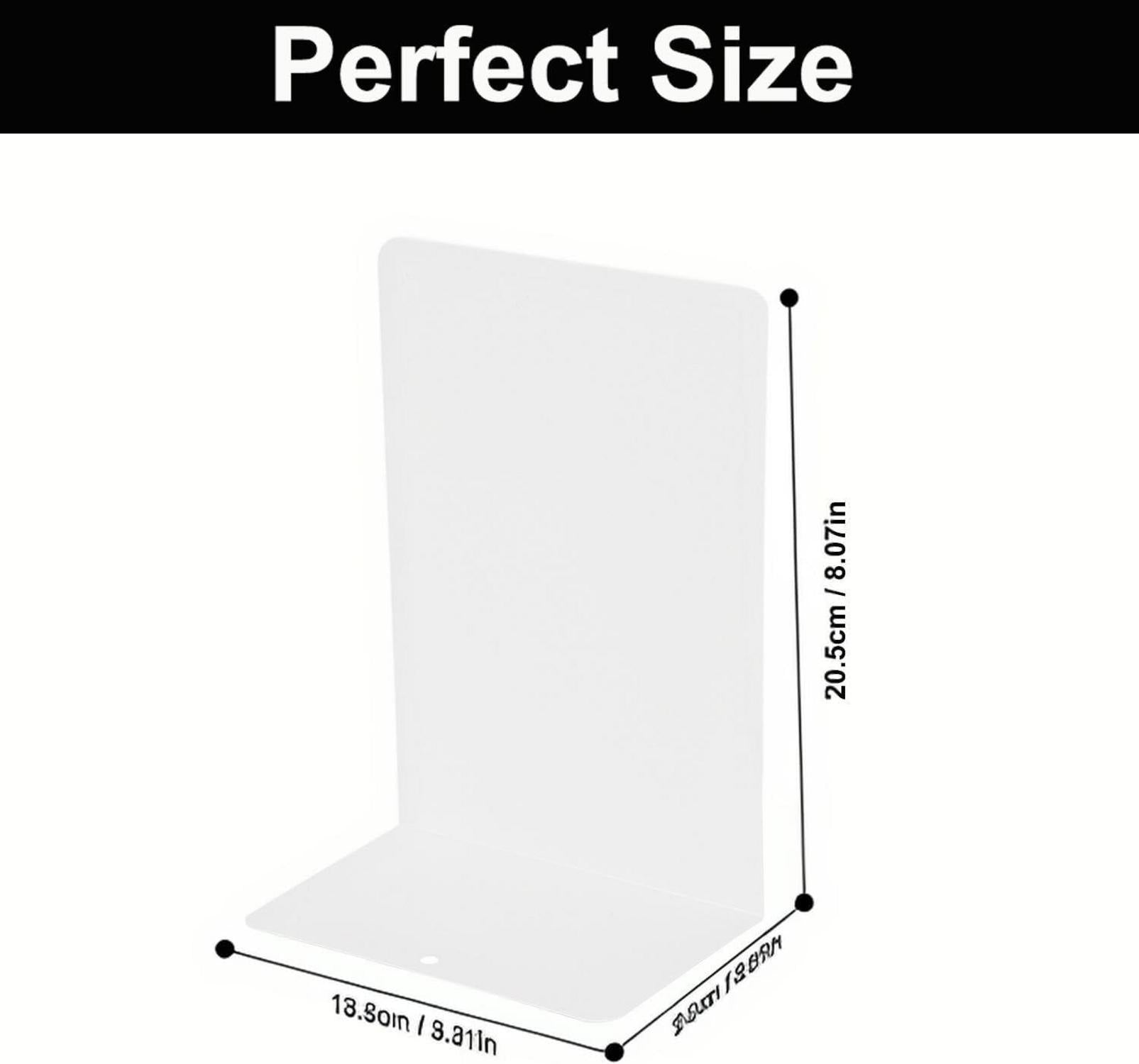 Metall-Buchstützen 20cm*14cm Weiße mit rutschfesten