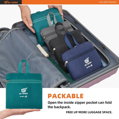 Faltbarer Tagesrucksack 20L ultraleicht wasserfest für Wandern Reisen