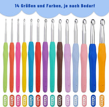 65-teiliges Häkelnadel-Set, Ergonomische Stricknadeln, Bunte