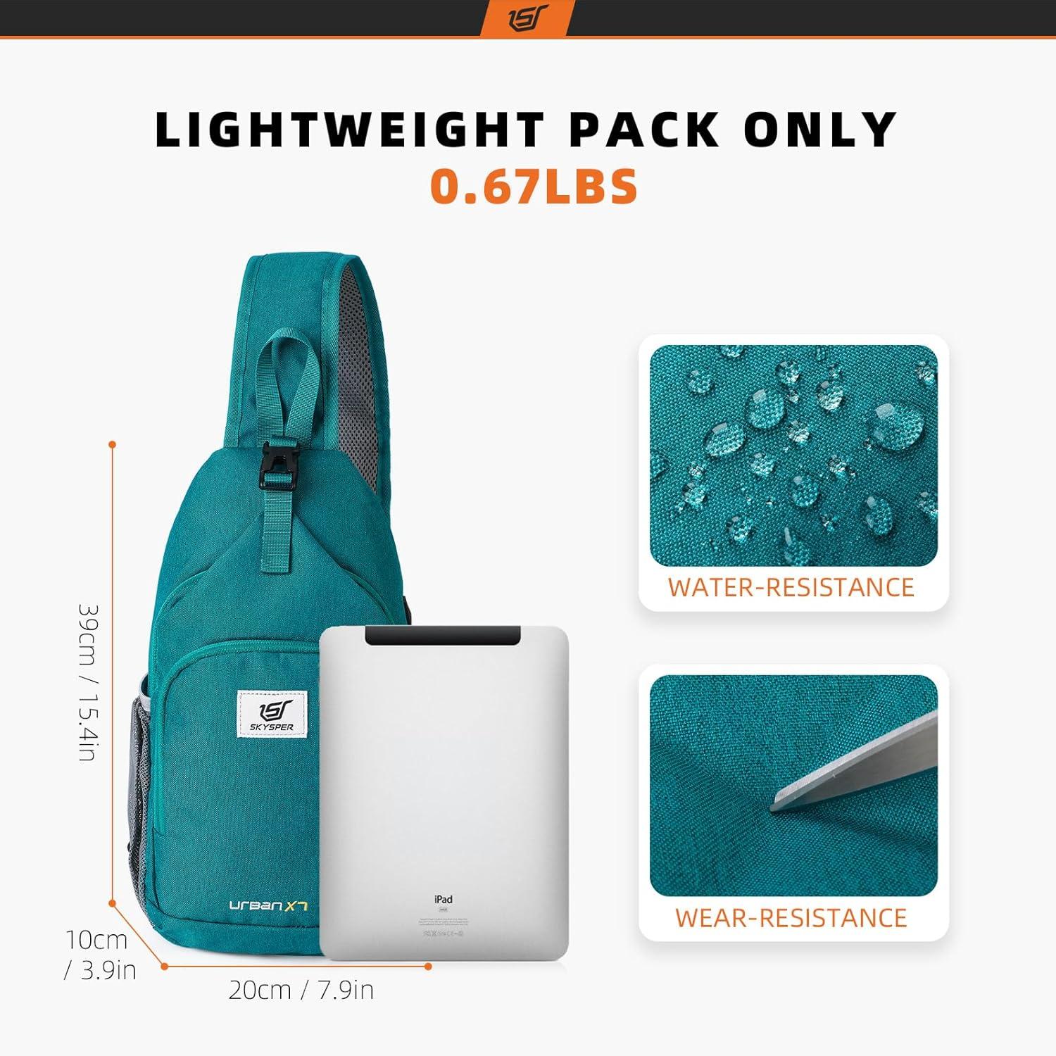 SKYSPER Brusttasche Sling Bag Herren Klein Crossbody Pack Blau