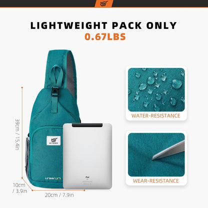 SKYSPER Brusttasche Sling Bag Herren Klein Crossbody Pack Blau