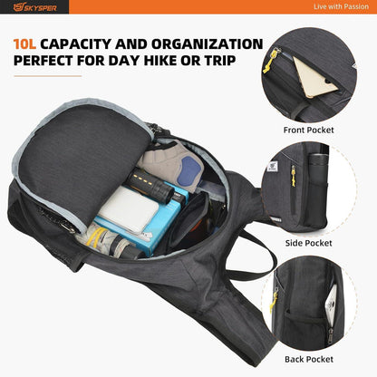 Faltbarer 10L Wanderrucksack Daypack für Wandern und Reisen