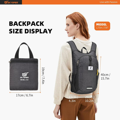 10L Faltbarer Rucksack Wanderrucksack Daypack Reiserucksack für
