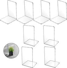 8er Set Transparente Acryl Buchstützen rutschfest 18cm * 12cm