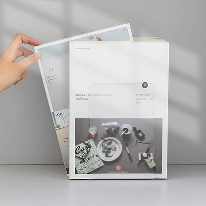 Transparente Acryl Buchstützen Set 8 Stück rutschfest Bücherregal Organizer