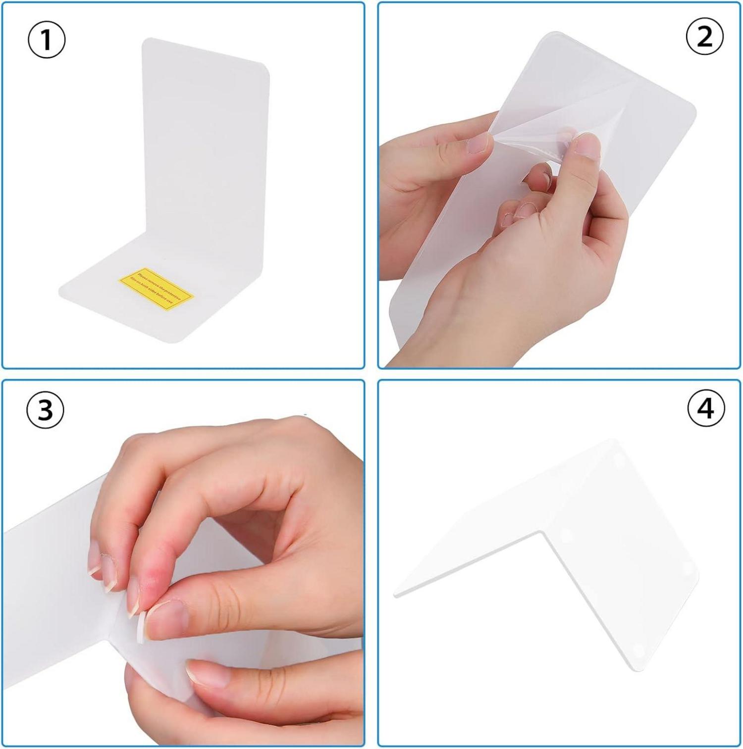 Buchständer aus Acryl 6er Set, Transparente