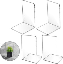Transparente Acryl Buchstützen Set Heavy Duty 18cm 4 Stück