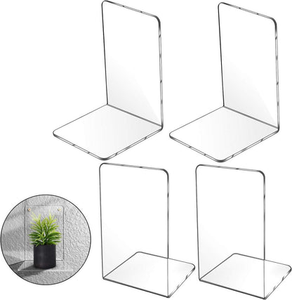 Transparente Acryl Buchstützen Set Heavy Duty 18cm 4 Stück