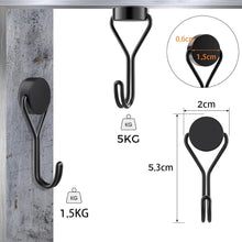 Magnethaken Schwarz Extra Stark 6er Set für Küche Büro
