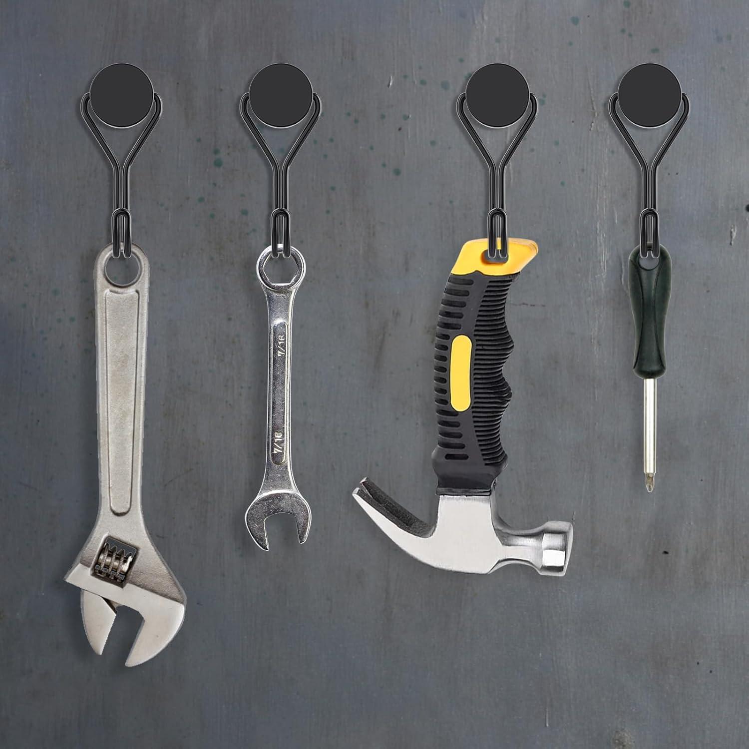 MOGADEE® Magnethaken, 6 Stück Schwarz Extra Stark für Küche und Büro