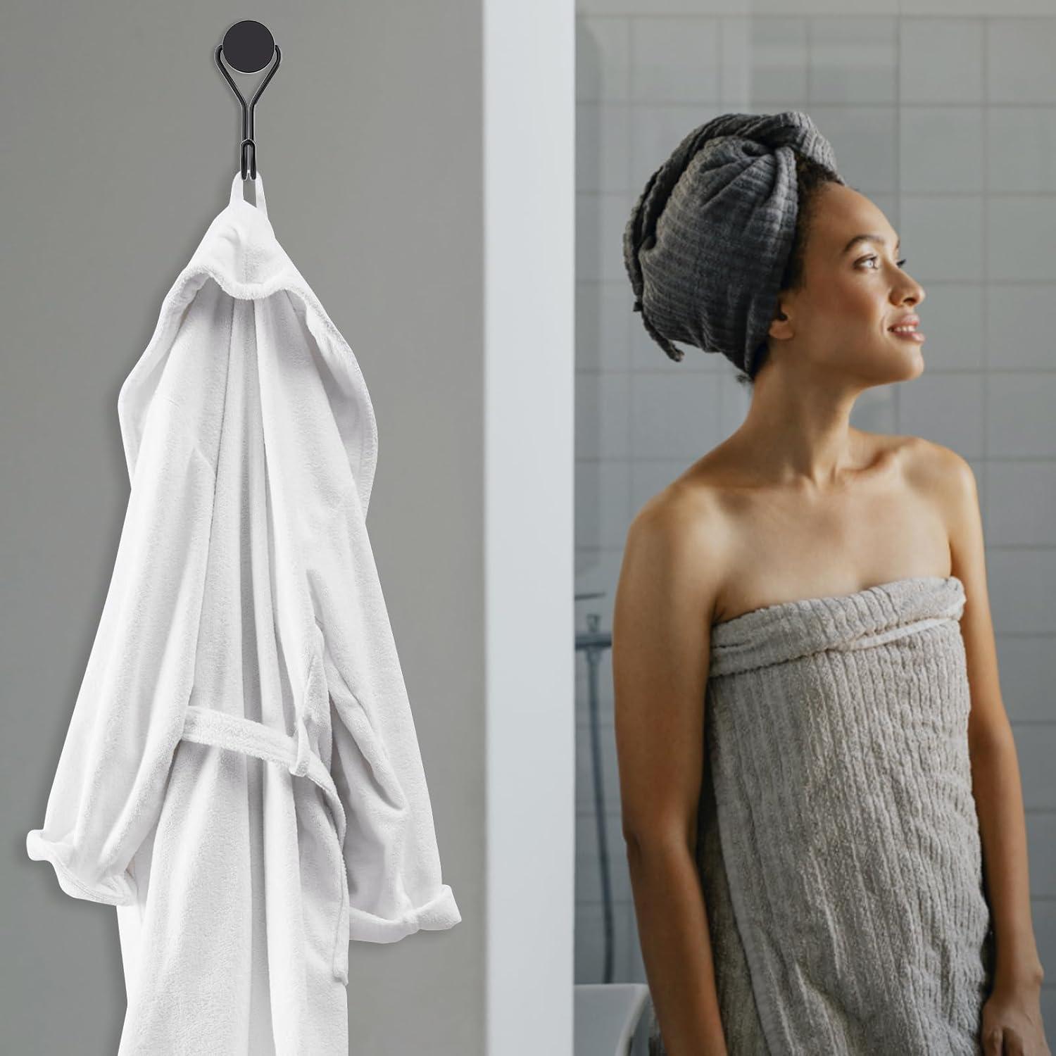 MOGADEE® Magnethaken 6er Set Schwarz Extra Stark Küche Schlafzimmer Büro