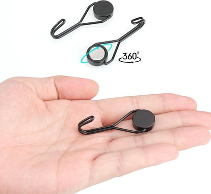 MOGADEE® Magnethaken 6er Set Schwarz Extra Stark Küche Schlafzimmer Büro