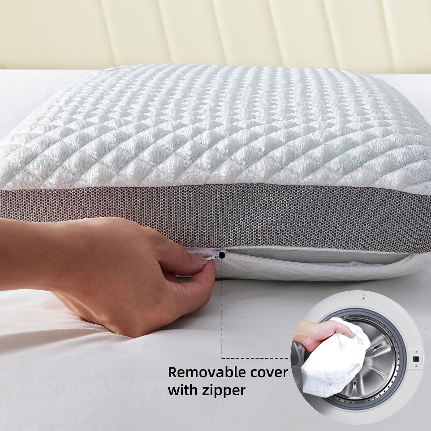 NOFFA Orthopädisches Ice Silk Memory Foam Kissen 40x60 cm