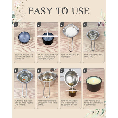 Kerzen selber machen Set mit Sojawachs und Duftölen
