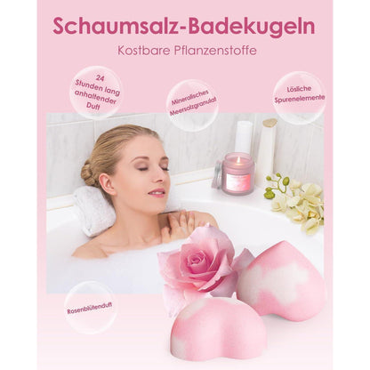 Wellness geschenke für frauen mit Tasse Badebombe Duftkerzen