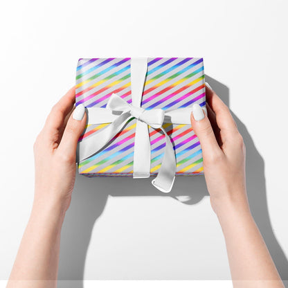 Rainbow Gift Wrapping Paper Roll Set - 3 Rolls