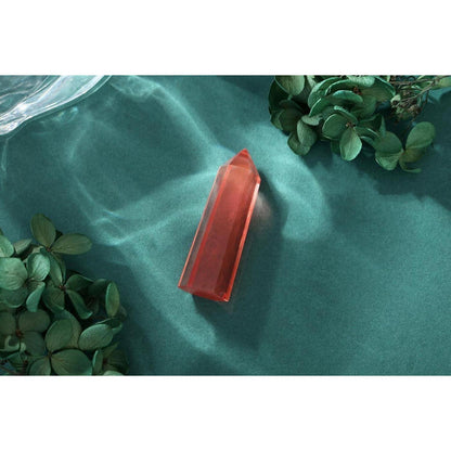 Roter Turmalin Heilkristall Stab 5cm für Meditation & Energiearbeit
