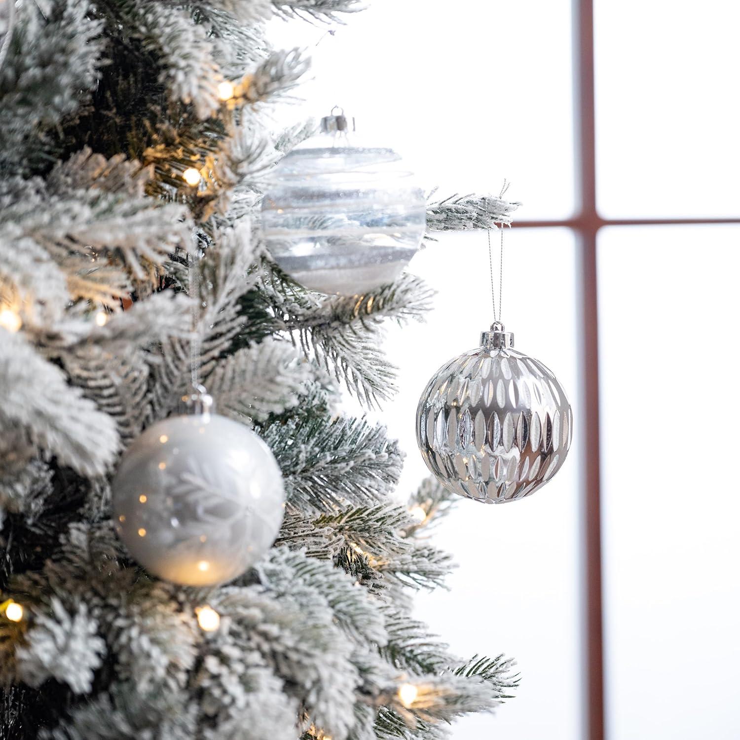 Victors Weihnachtskugeln 12 Stück 8cm Transparent