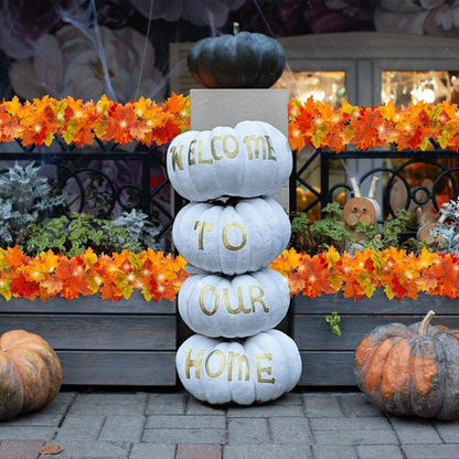 Künstliche Herbstblätter Girlande mit Haken, 175cm, Halloween, Hochzeit, Party