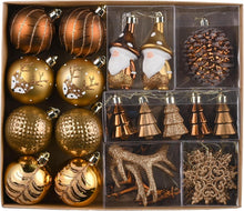 Weihnachtskugeln Set Christbaumkugeln Kunststoff Bronze Waldland