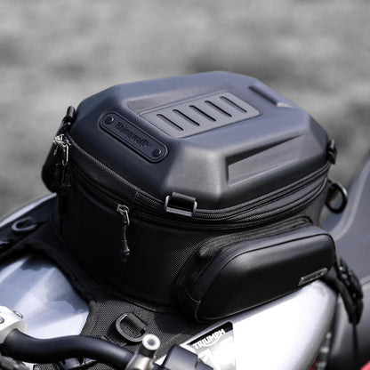 Motorrad Tankrucksack Hartschale Wasserdicht Erweiterbar 15-18L Schwarz