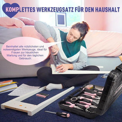 Haushalts Werkzeugkoffer Profi 148tlg gefüllt Ratschenschraubendreher Zangen