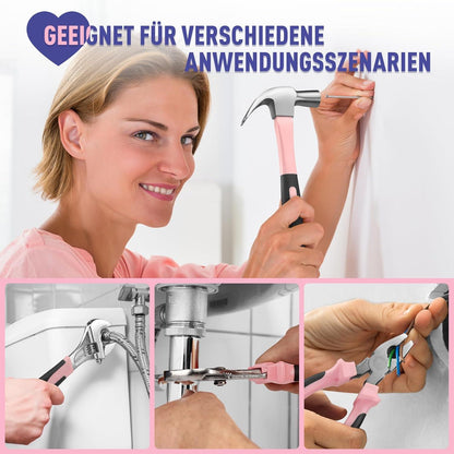 Haushalts Werkzeugkoffer Profi 148tlg gefüllt Ratschenschraubendreher Zangen