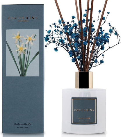 Raumduft Reed Diffuser mit Kaschmir Vanille Duftstäbchen 200ml