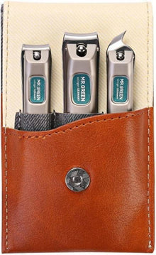 Nagelknipser Set Edelstahl Maniküre mit Etui & Feile