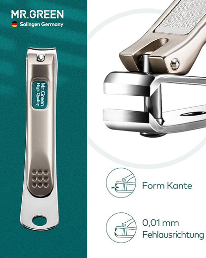 Nagelknipser Set Edelstahl Maniküre mit Etui & Feile