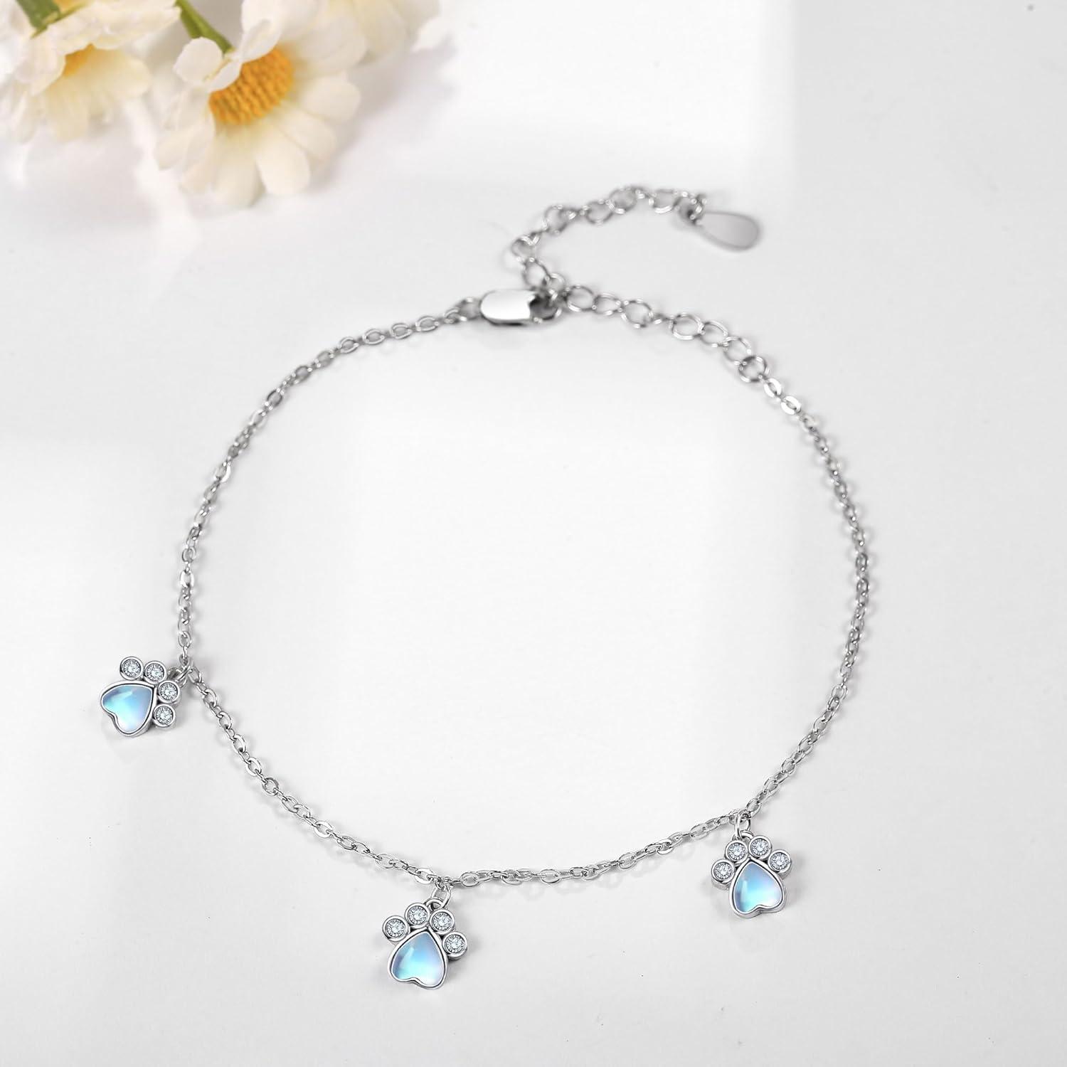 Sterling Silber Pfotenabdruck Armband Hunde Katzen Haustier Schmuck