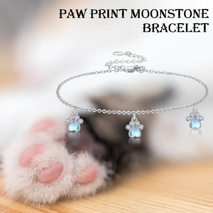 Armbänder mit Pfotenabdrücken Sterling Silber Paw Prints Haustier