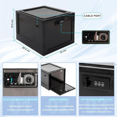 Abschließbare Box 2 Stück Transparente Kiste mit