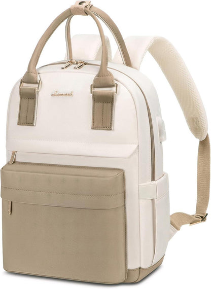 13,3 Zoll Damen Rucksack Wasserdicht Mini Cityrucksack Beige