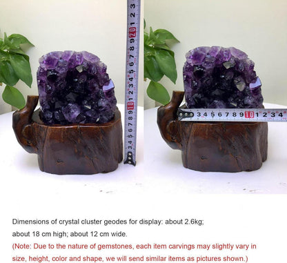 Natürliche Amethyst Kristalle Geode Heilstein-Dekor 5.73lbs