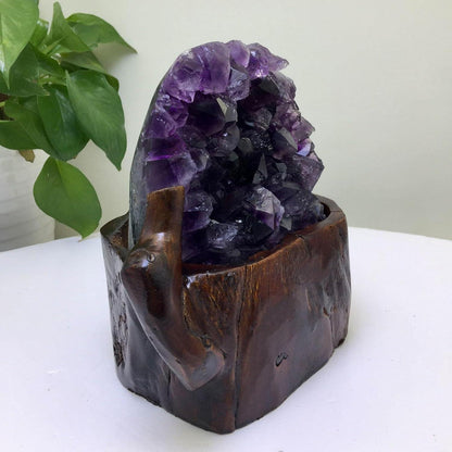Natürliche Amethyst-Geoden Heilkristalle Kristall-Dekor 5.73lbs