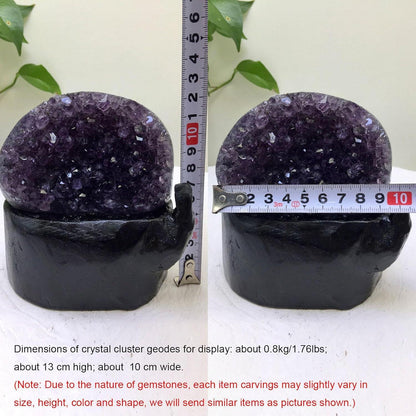Natürliche Rohe Amethyst-Kristalle Cluster Geoden Heilkristalle 1.76lbs