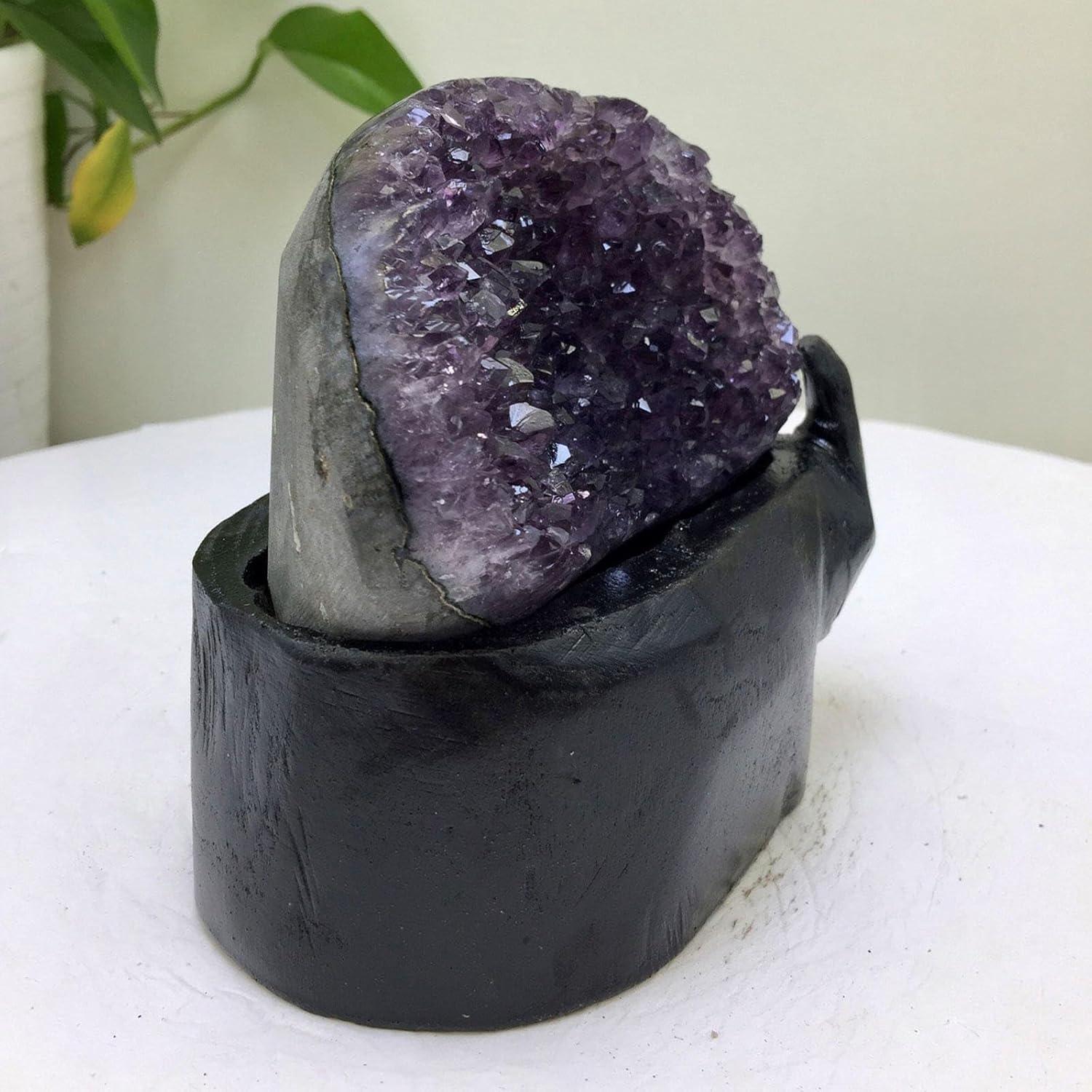 Natürliche Amethyst-Kristallcluster Geoden 1.76lbs Kristall-Dekor