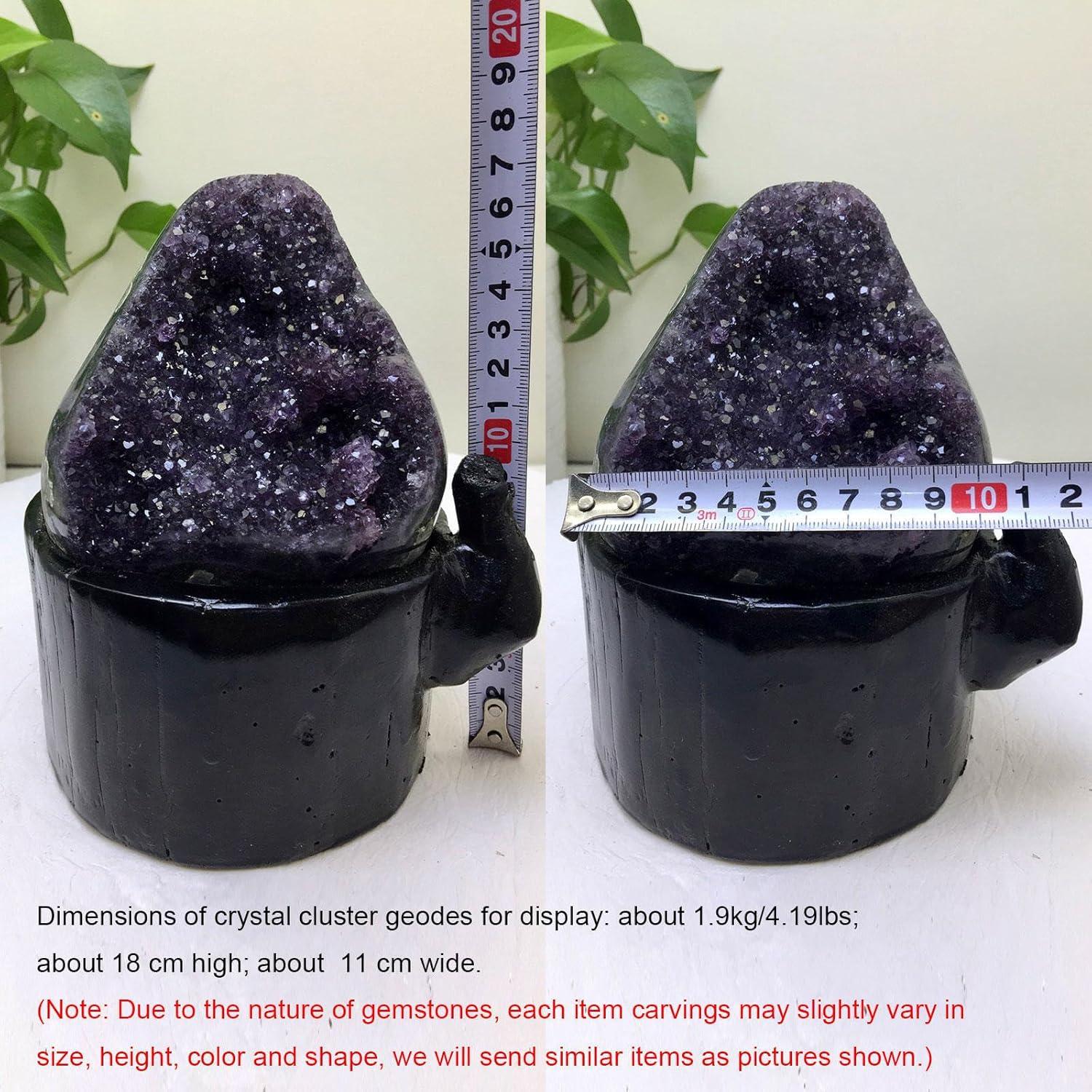 Natürliche Amethyst-Kristallcluster Geoden Heilkristalle 4.19lbs